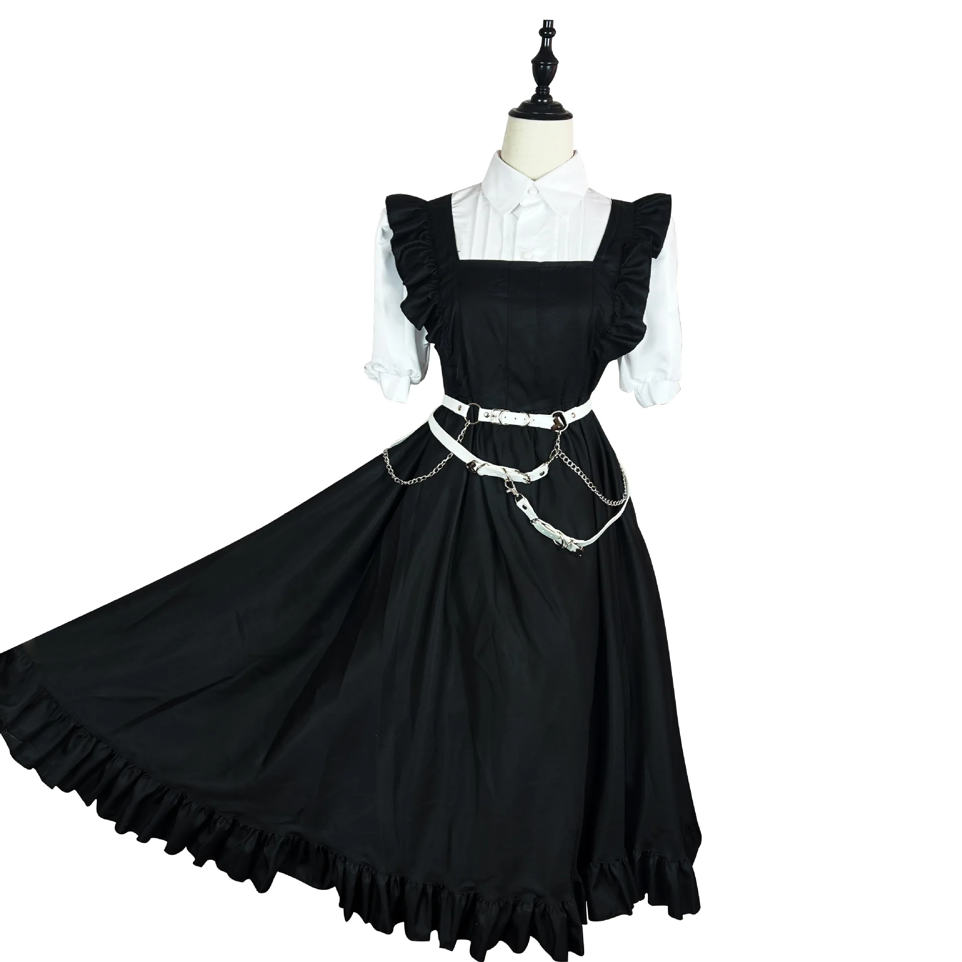 Middeleeuwse Vrouwen Kostuum Vintage Retro Victoriaanse Gothic Lolita Print Taille Jurk Cosplay Prinses Lantern Rok Grote Maat 5xl