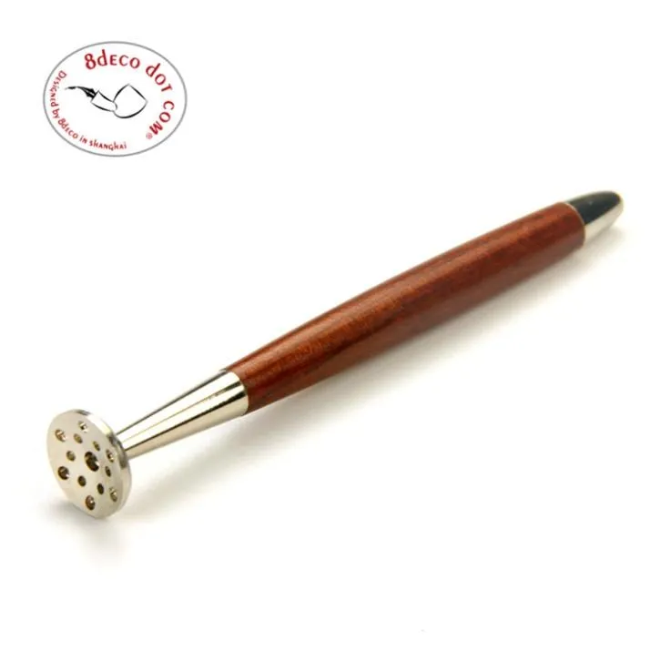 New Authentic Pipe Tool - 8deco Red wood Tobacco Pipe Tamper Pokers Tool Tobacco Smoking Accessories Cleaner