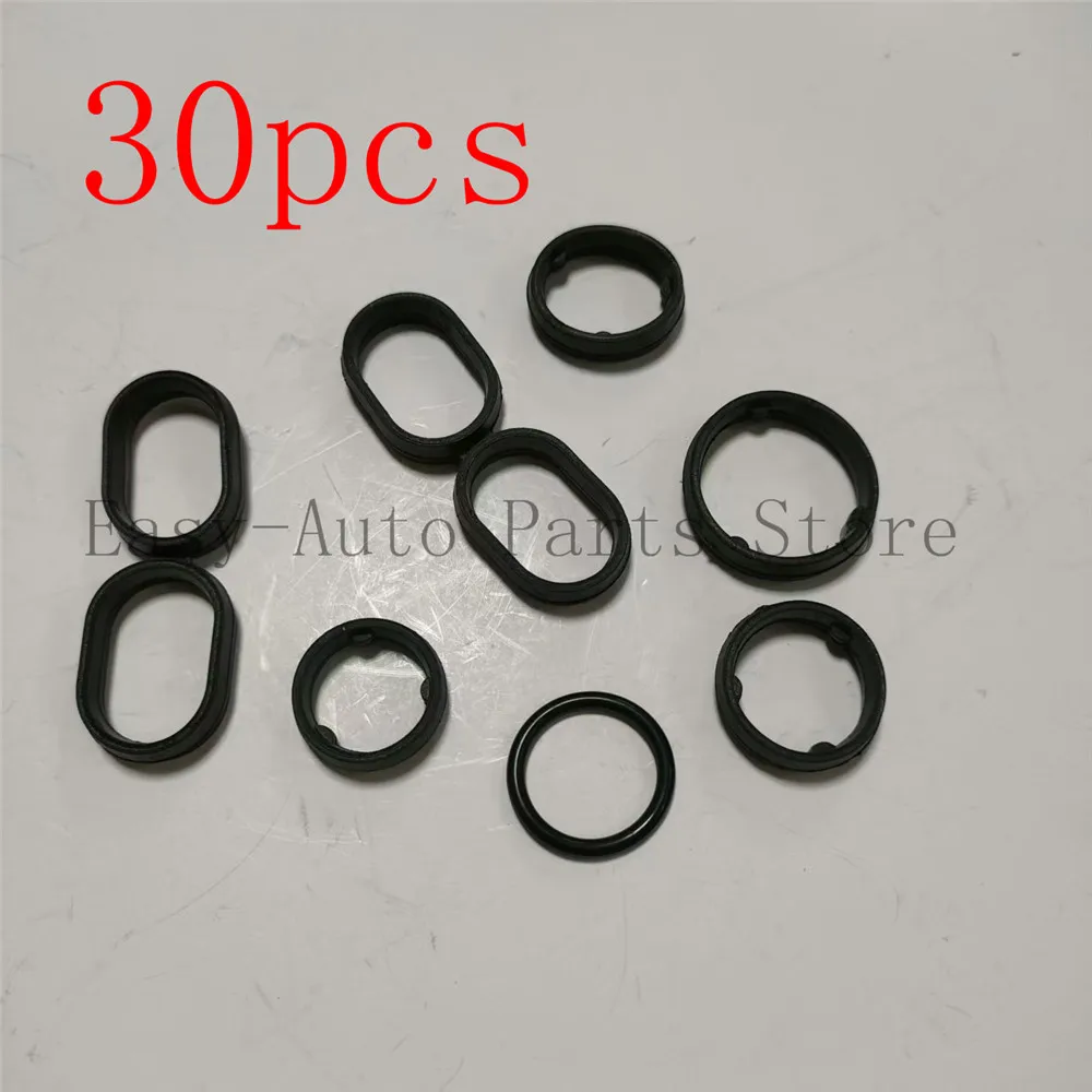 

30 шт. корпус фильтра масляного радиатора, переходная шайба 68191356 AA для Jeep Wrangler Grand Cherokee 2014-2023, детали уплотнительных прокладок