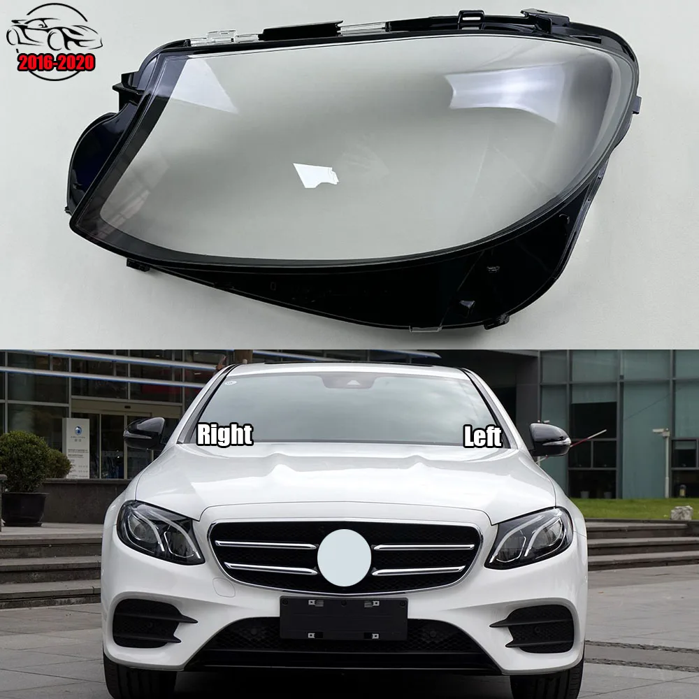 

For Mercedes-Benz E-Class W213 E200L E300L E320L 2016-2020 Front Headlight Glass Cover Headlamps Transparent Shell Lens Case