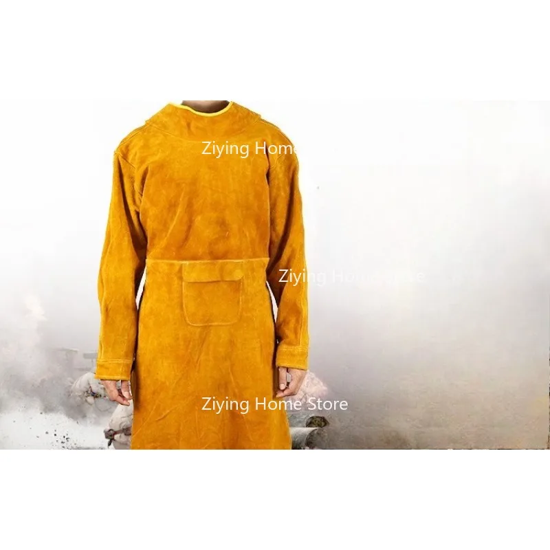 

Pure Cowhide Welding Reverse Dressing, Wear-resistant Thermal Insulation Welding Suit, Thick One-piece Protective Suit