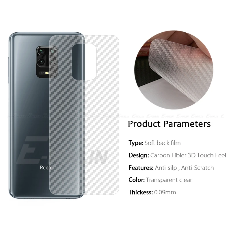 Soft 3D Carbon Fiber Guard Back Film For Xiaomi Redmi Note 11T 11S 11 10S 9T 9S 9 8T 10T 10 8 Pro Plus Max Rear Screen Protector