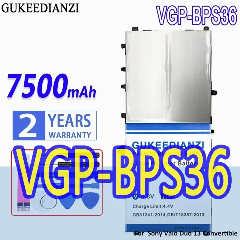 

High Capacity VGP-BPS36 7500mAh For Sony For Vaio Duo 13 Duo13 Convertible Touch 13.3" SVD13211CG Laptop Battery