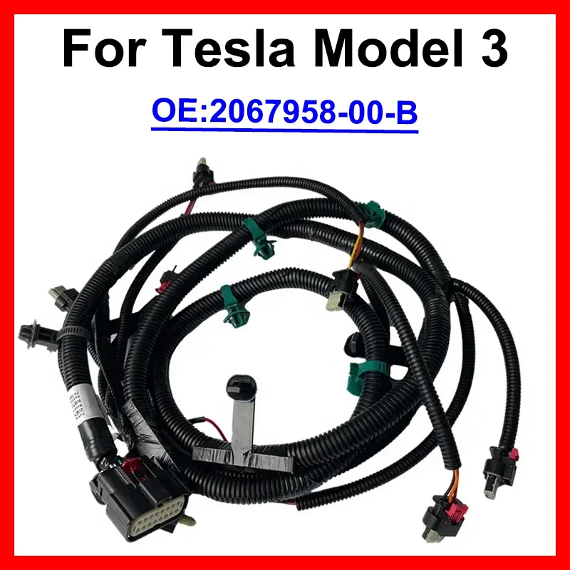 

For Tesla Model 3 2067958-00-B Front Radar Sensor Wiring Harness Bumper Folding Wiring Harness Auto Parts 2067958 Replacement