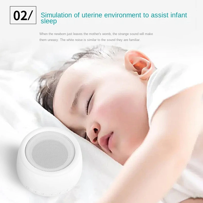 AIAI White Noise Machine Bluetooth-compatibele luidspreker Oplaadbare timingluidspreker voor volwassen babyslaap