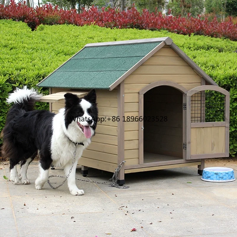 

2024 Trending product wooden small animal cage indoor outdoor pet villa large kennel Various sizes waterproof dog wood house