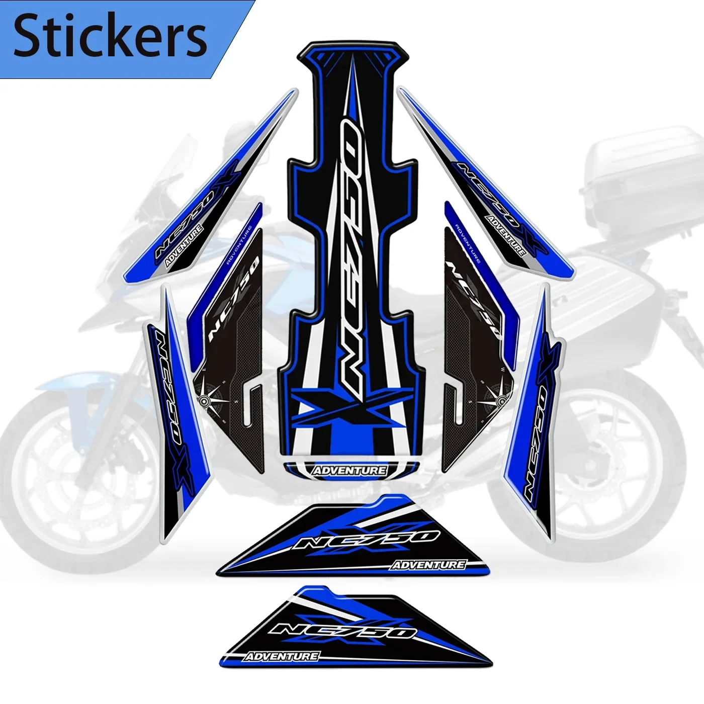 

Motorcycle For Honda NC750 X NC750X Decals Protector Tank Pad Side Grips Gas Fuel Oil Kit Knee 2016 -2020