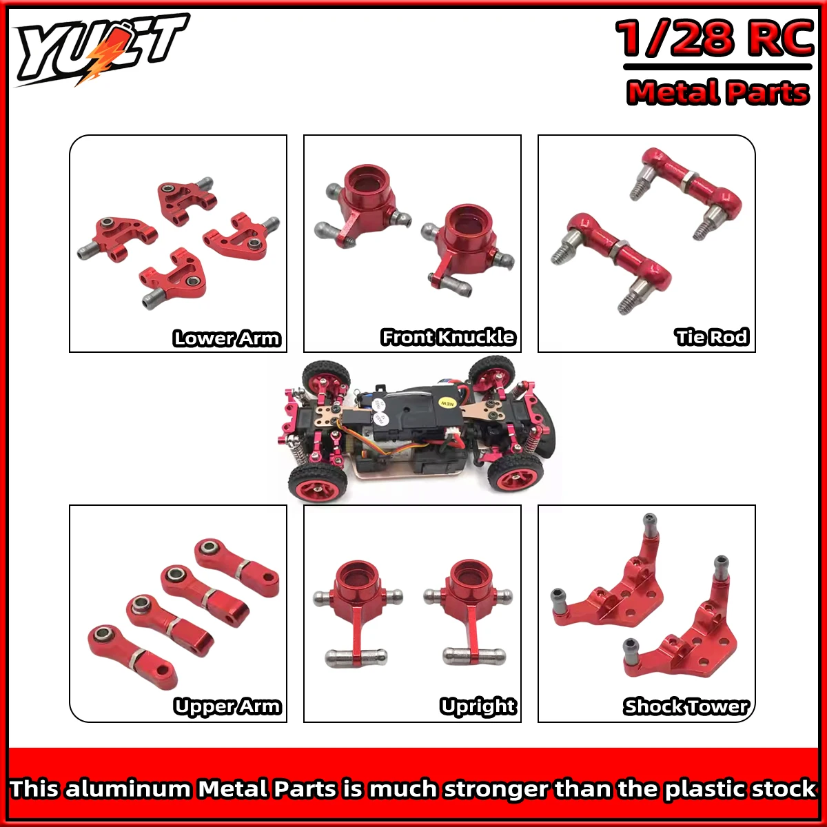 

WLtoys K969 Metal Shock Tower Lower Arm Upper Arm Tie Rod For 1/28 WLtoys 284131 K989 k979 k999 P929 P939 RC Car Upgrade Parts
