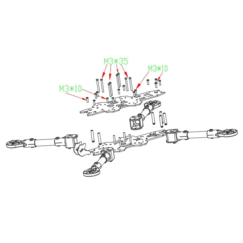 13-inch Traverser Carbon Fiber Rack Traverser Carbon Fiber Rack Freestyle Frame Kit Drone Rack