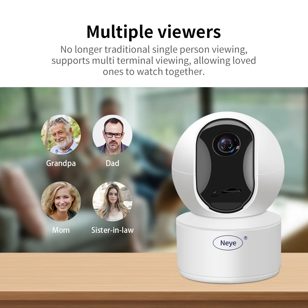 Imagem -02 - Neye-home Security Câmera Monitor de Bebê Babá Monitor Pet Visão Noturna 360 ° Áudio Bidirecional Intercom Câmera ip Wi-fi 8mp 4k