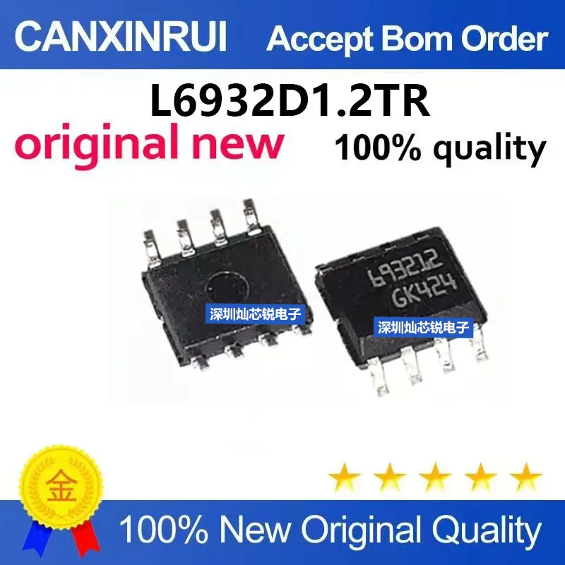 (5-100pieces)Brand New Original L6932D1.2TR 693212 SMD SOP8 Linear Voltage Regulator IC