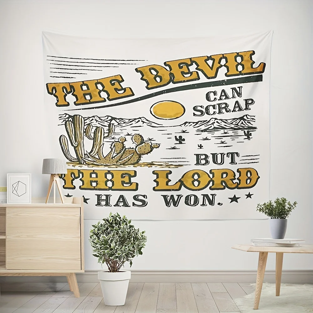 VIKAMA الإيمان الغربي إعلان نسيج الصحراء الصبار اللاهوت شعار مخصص حائط الخلفية ديكور موضوع الغربية #4