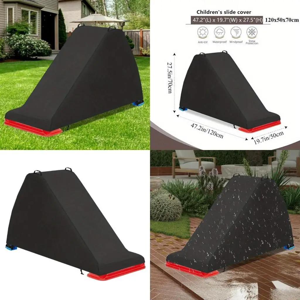 

31BE Outdoor Slide Cover Waterproof Resistant Fabric Elastic Edging Cover For Kids Play Ground Equipment Windproof Design