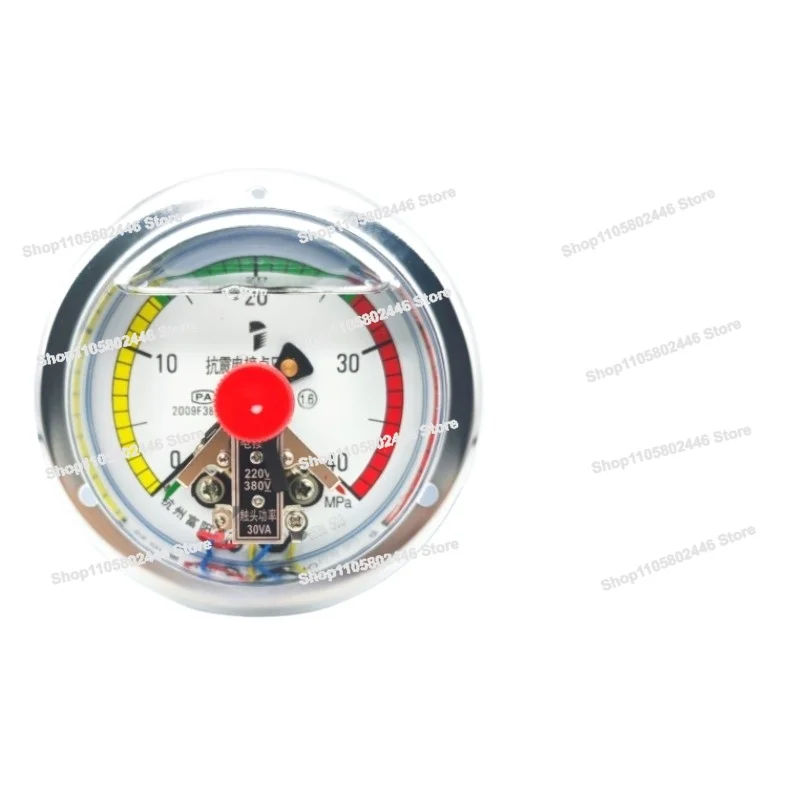 Magnetic Assisted Vibration Resistant and Seismic Oil-filled Contact Pressure Gauge 40/60Mpa