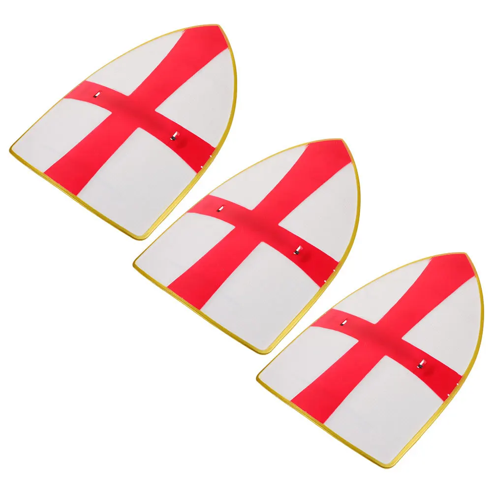 ชุดอุปกรณ์คอสเพลย์โล่อัศวินยุคกลางสำหรับเด็ก 3 ชิ้น อุปกรณ์ประกอบฉากสำหรับเล่นบทบาทสมมติในงานปาร์ตี้ ชุดอุปกรณ์เล่นบทบาทสมมติ โล่อัศวินยุคกลาง