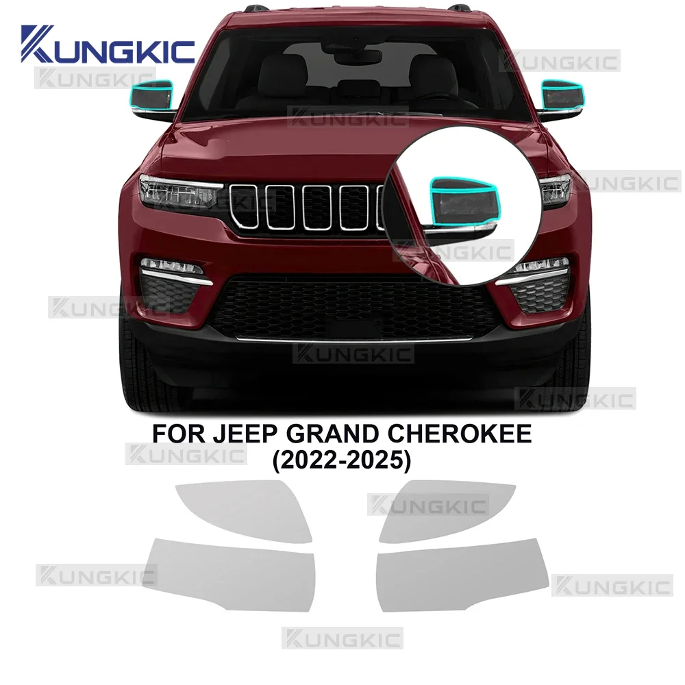 

TPU Car Headlight Rearview B C Pillars Film Sticker Smoked Clear Anti-scratch Film For Jeep Grand Cherokee 2022 2023 2024 2025