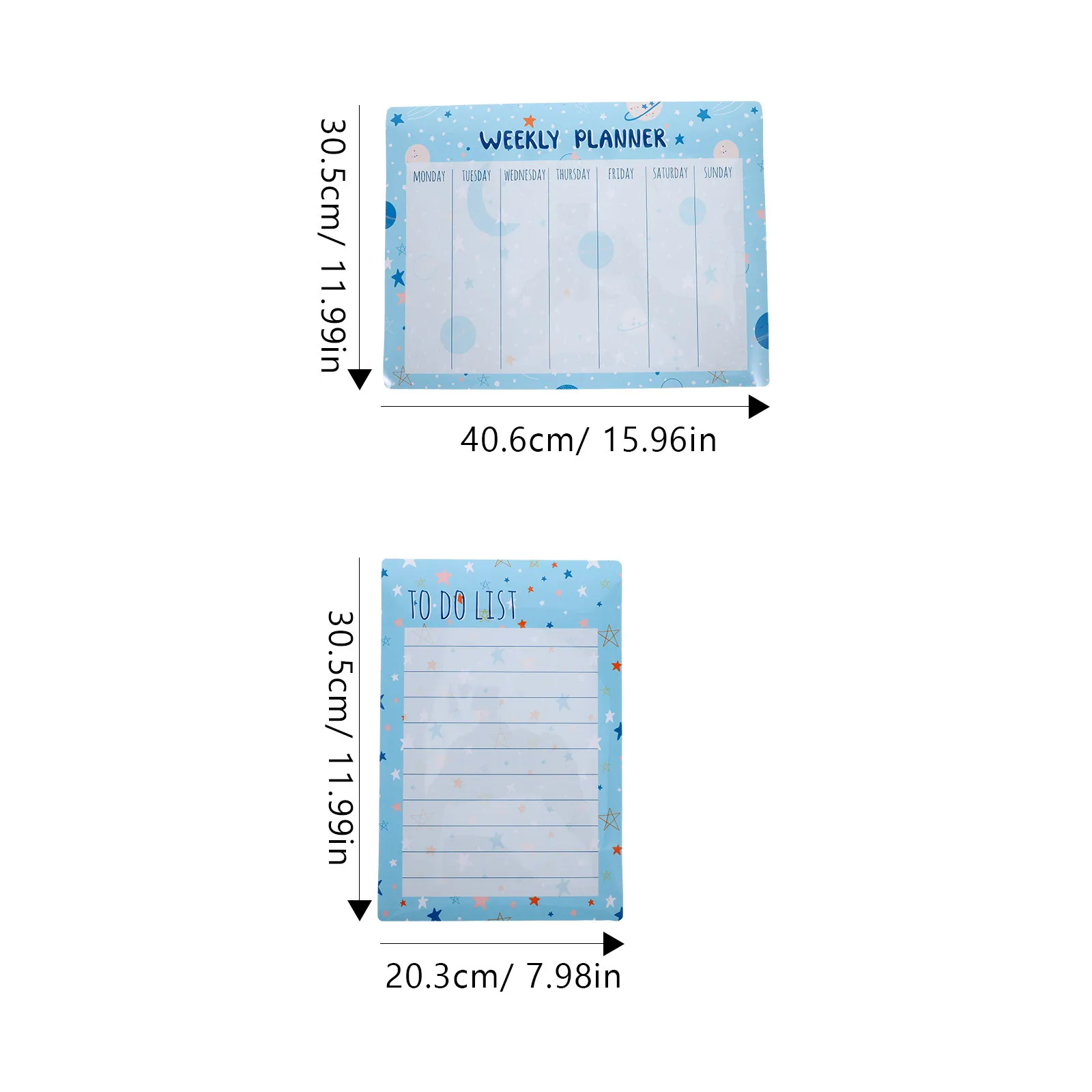 1Set Magnetic Daily Planner Board Portable Plastic Clear Refrigerator Dry Erase Whiteboard Weekly Schedule Board Reusable