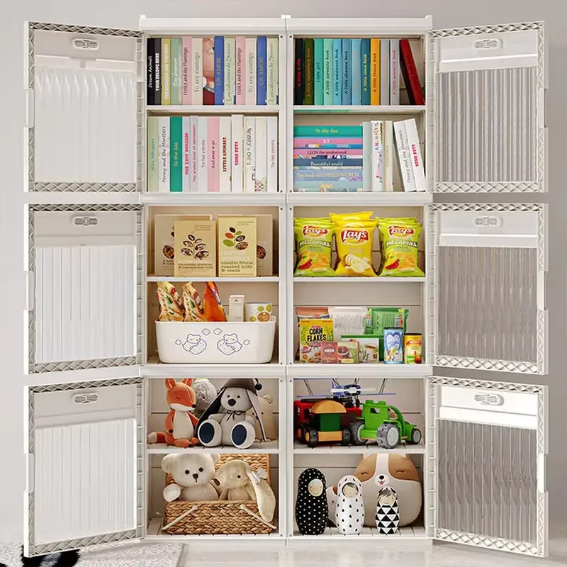 Wholesale European Foldable Plastic Locker Multifunctional Square Folding Combination Bedroom Storage