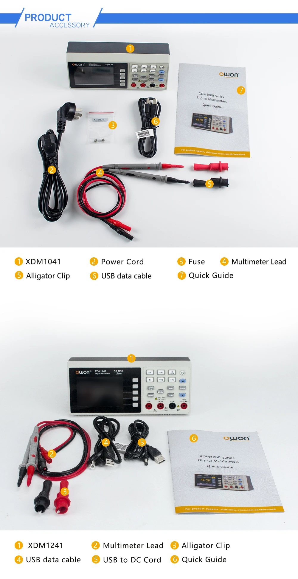 OWON XDM1041 XDM1241 4 1/2 Digitalmultimeter Tragbare Tischgerät True RMS DC/AC Strom Spannung USB Multimetro Tester Messgerät SCPI – Detail 12