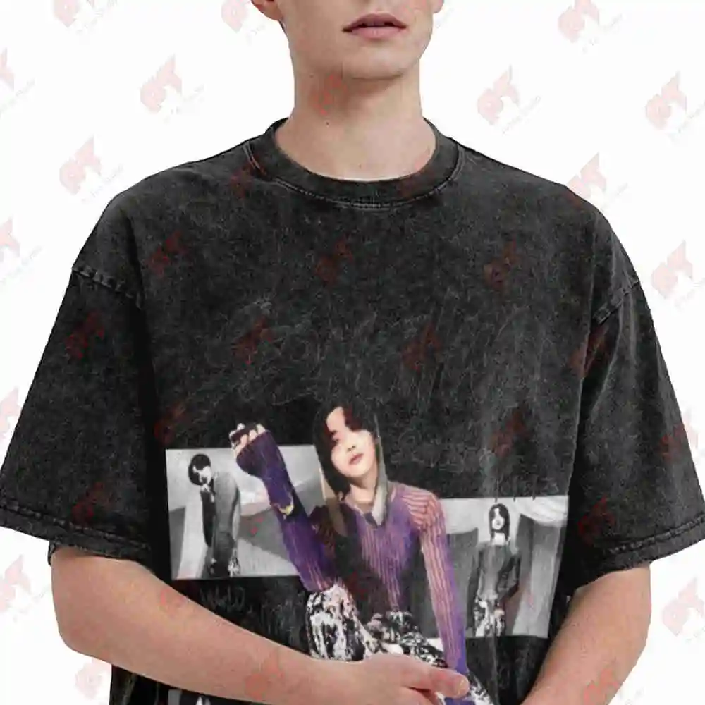 Seonghwa ATEEZ World Tour In Your Fantasy Kpop Vintage Washed Tee Pure Cotton T-Shirt
