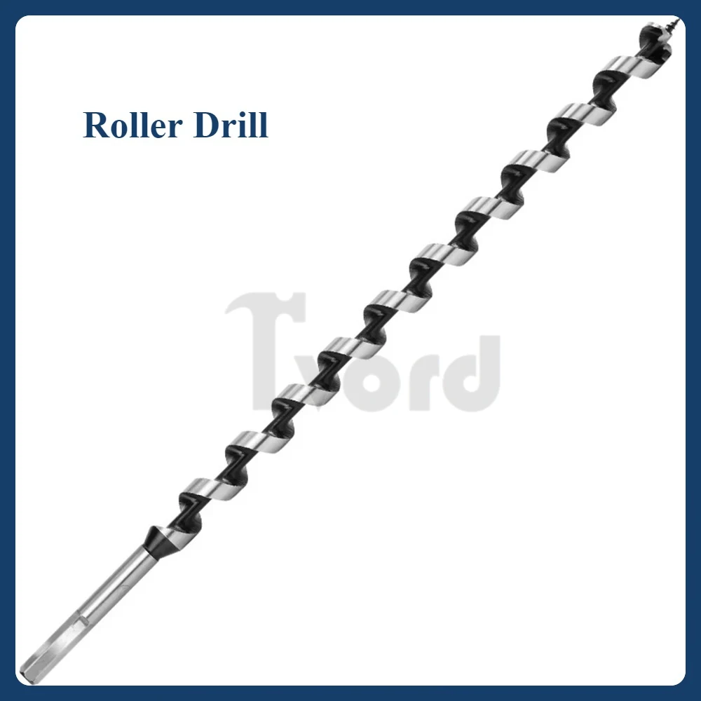 

1PC Woodworking Roller Drill 230-460mm Long Hexagonal Handle Fried Dough Twists Wood Tapper Wood Door Lock Reaming Tool