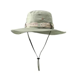 Waterproof Bucket Hat Summer Men Women Boonie Hat Outdoor UV Protection Wide Brim Panama Safari Hunting Hiking Fishing Sun Hat