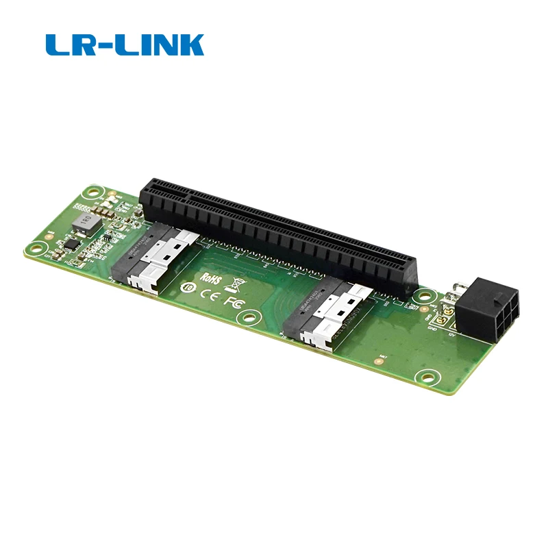 Dual-Port slimsas (SFF-8654 8I) ไปยัง PCIe x16 converter-LRFCF921