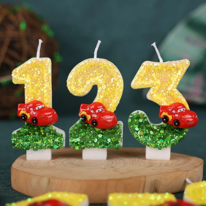 Auto Digitale Geburtstagskerze Kuchen Party Dekoration Handgemachte Kerze 0-9 Digital