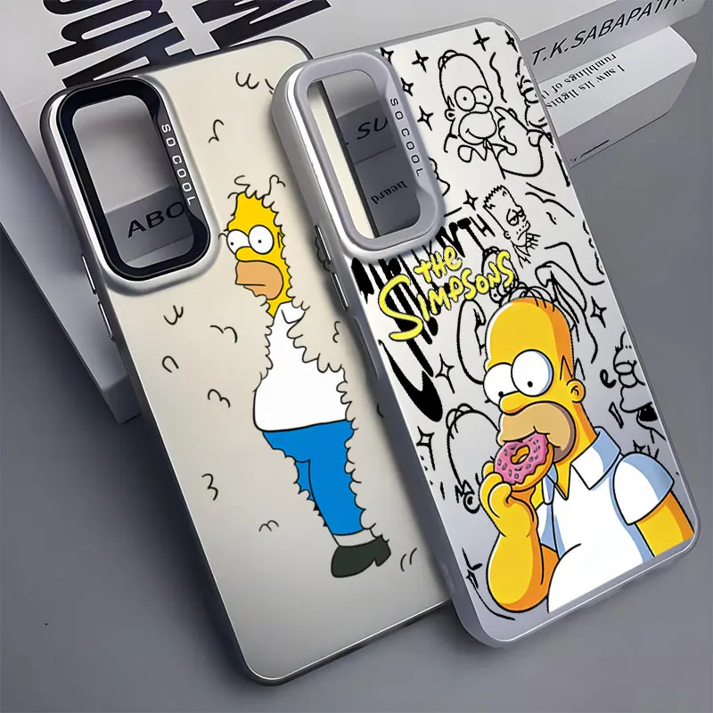 Funda de teléfono para Oppo A16s A54s A57 A58 A60 A74 A78 A95 Find X3 Lite Reno 5 6 Lite 8T 10 11 12 13 divertida Los Simpson