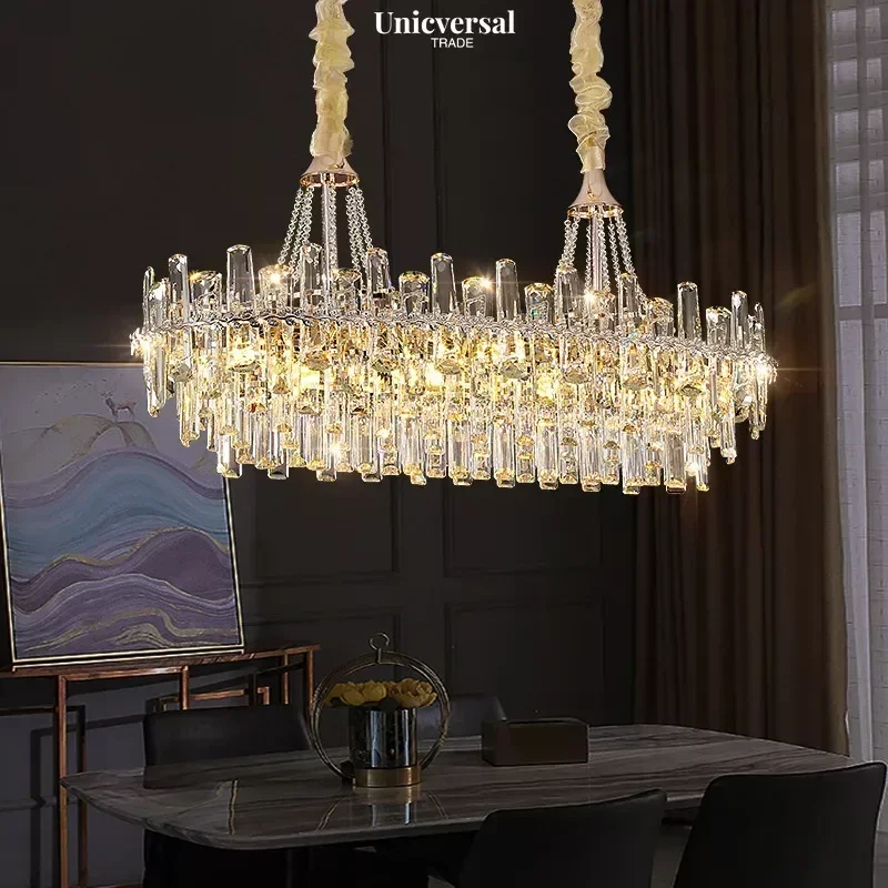 

Crystal Modern LED Pendant Light Living Room Luxury Villa Bedroom Dining Room Lighting Home Decoration New Pendant Chandelier