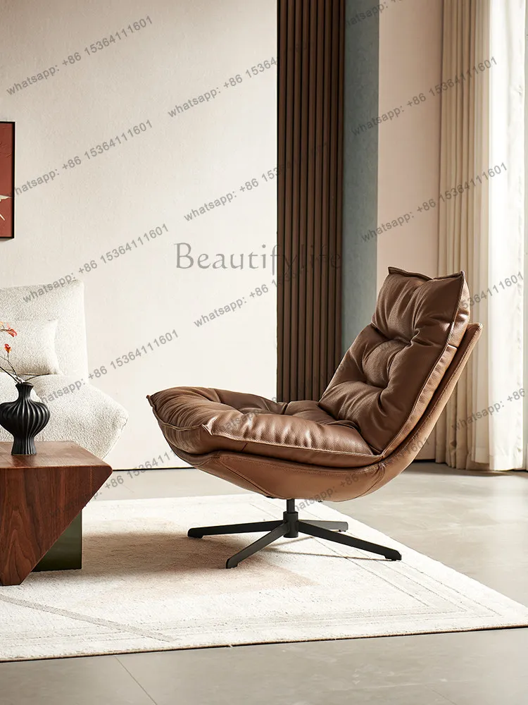 Rotating single sofa chair living room balcony leisure home light luxury high sense