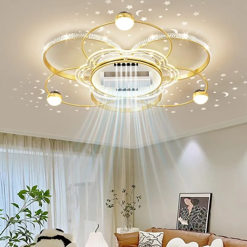 

Modern bladeless fan light 2025 new atmospheric living room bedroom dining room ceiling light home decoration light