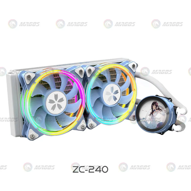 ZEAGINAL AIO CPU Water Cooling Kit 240mm Radiator For AMD Intel LGA1700 2066 2011 115X 1200  ARGB PC Computer Case Heatsink