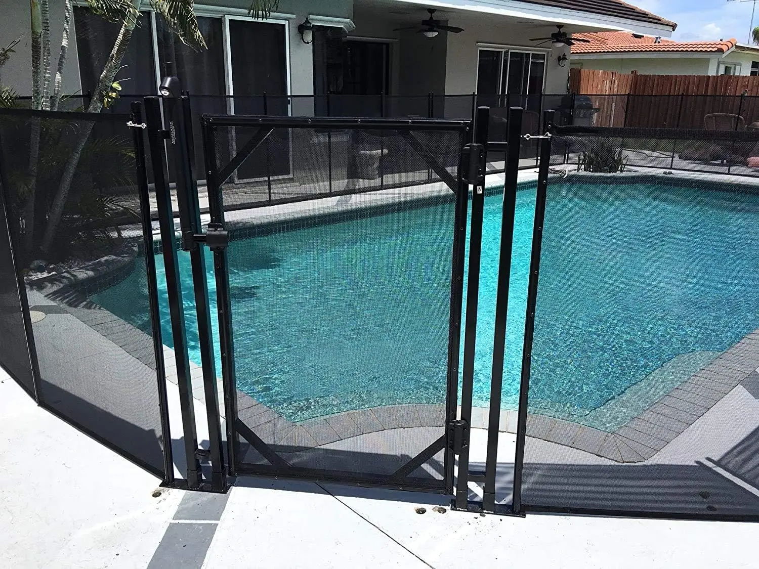 4’ Pool Gate, Pool Fence Gate - 30” Wide, Self-Closing and Removable Pool Door, Coordinates with 4x12 ft Outdoor  Black