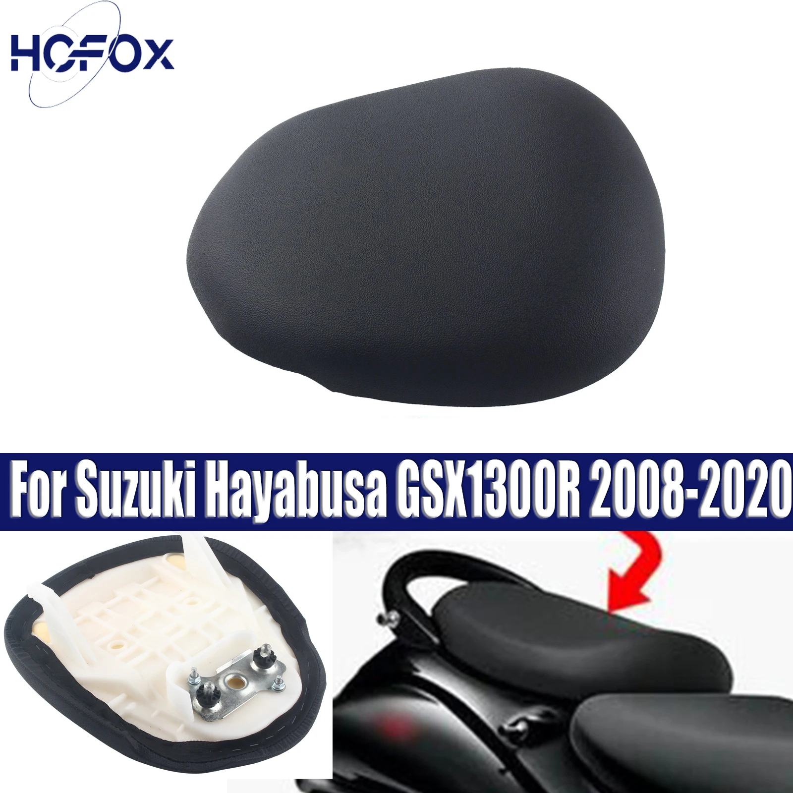 

For Suzuki Hayabusa GSX1300R 2008-2020 Motorcycle Rear Pillion Passenger Seat Cushion GSX1300R