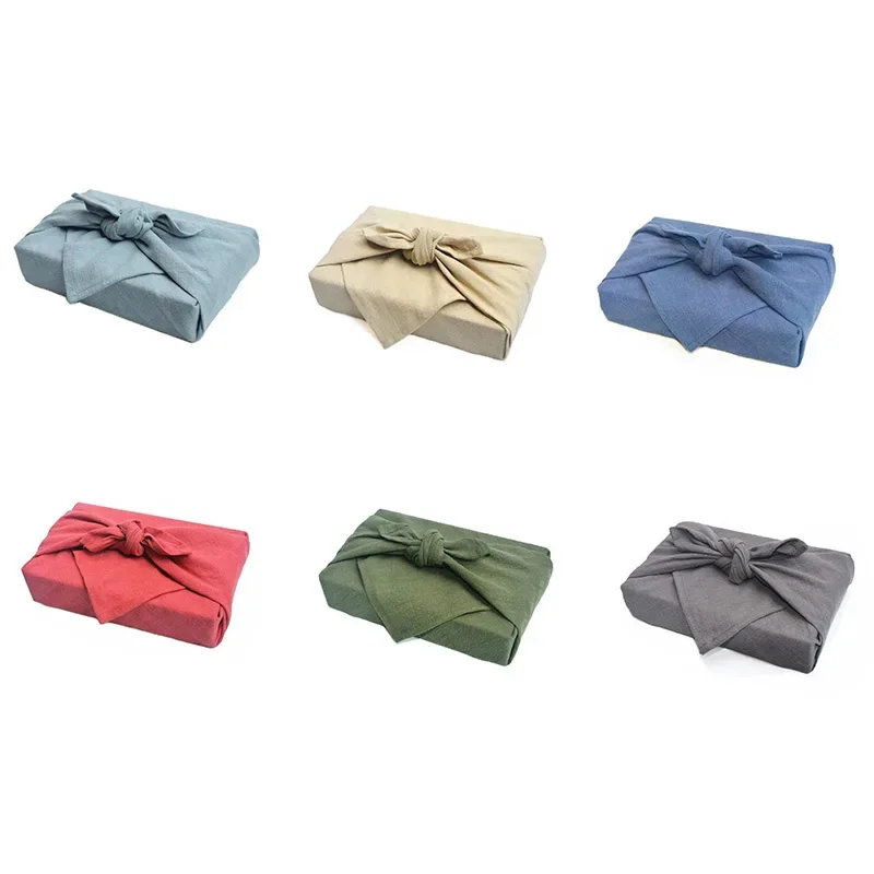 Japanese Furoshiki Handkerchief Cotton And Linen Bento Lunch Box Table Mat Gift Wrapper Multifunctional Cloth