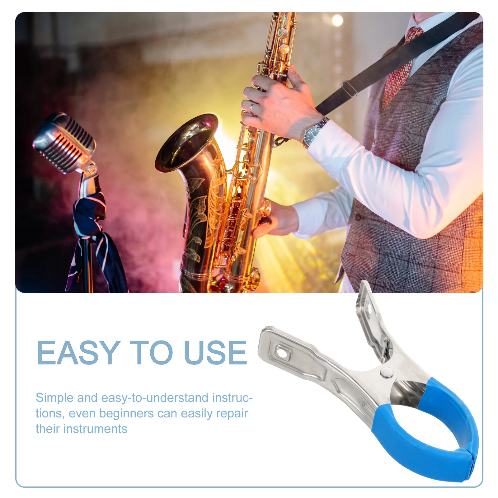 

3Pcs Metal Clip for Saxophone Repair Parts Durable Stainless Steel Indentation Tool No Rust Stainless Steel Indentation Clip