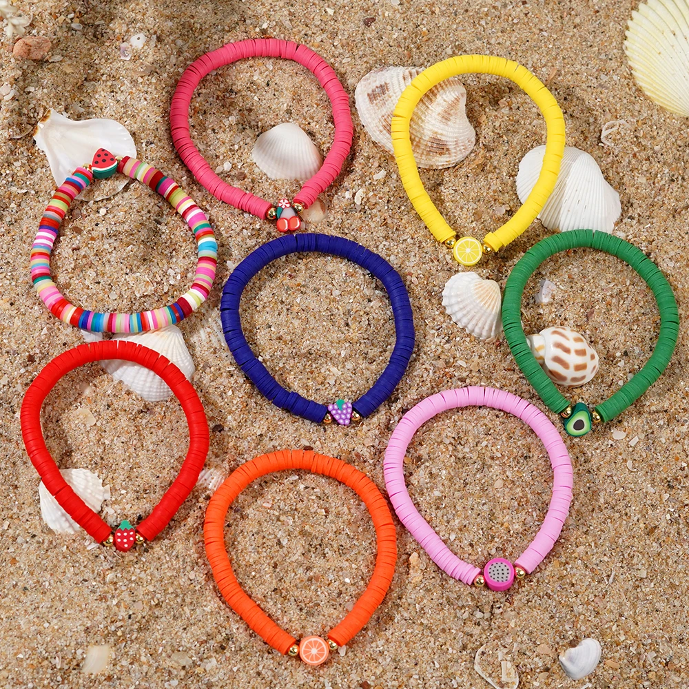 1PC Go2boho 2024 Bohemian Fashion Fruit HEISHI Bracelet Fruit Ladies Bracelet Summer Beach Jewelry Friendship Gift