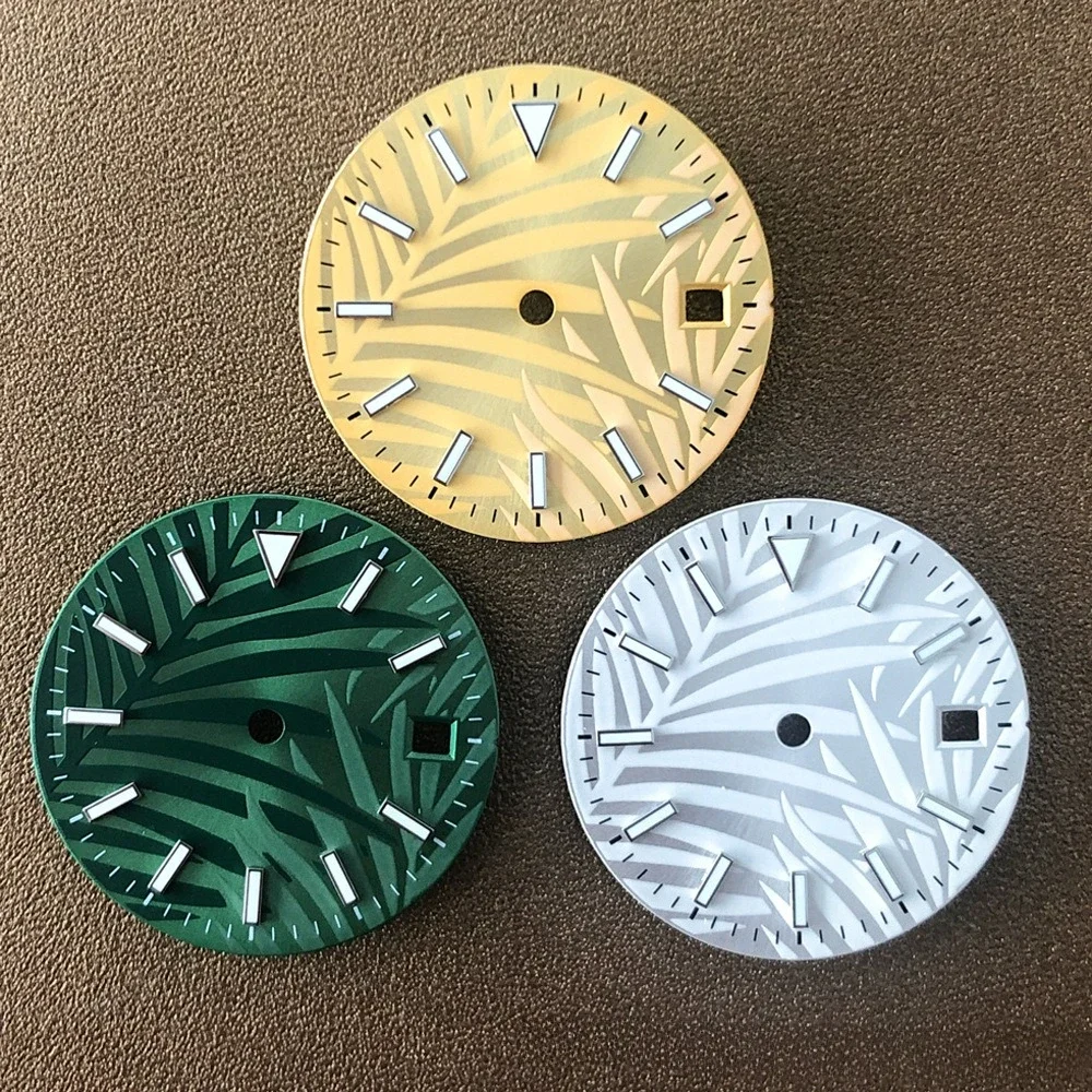 قرص غير معقم للحركة تصنعه بنفسك ، ساعة محسنة ، أخضر ، أزرق-أخضر ، توهج ليلي ، ، NH35 ، NH36 ، NH38 ، NH70