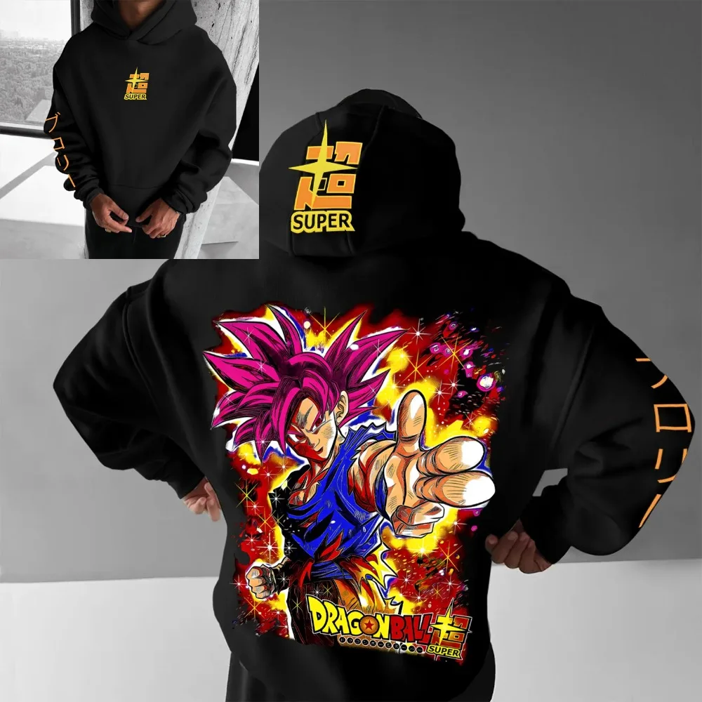 

Dragon Ball Anime Hoodie Unisex Vintage Oversized Streetwear Long Sleeve Sweatshirt for Men and Women Autumn Winter Casual Wear