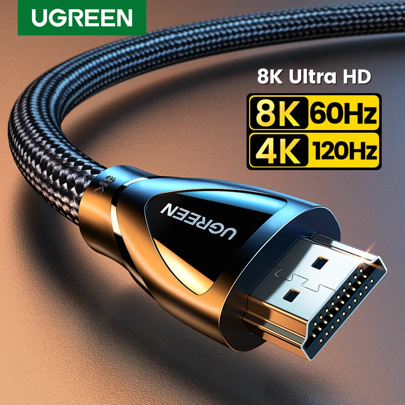 UGREEN kabel HDMI do konsoli Xbox X HDMI 2.1 kabel 8K/60Hz 4K/120Hz rozdzielacz HDMI do Xiaomi Mi Box PS5 HDR10 + 48gbps HDMI 2.1
