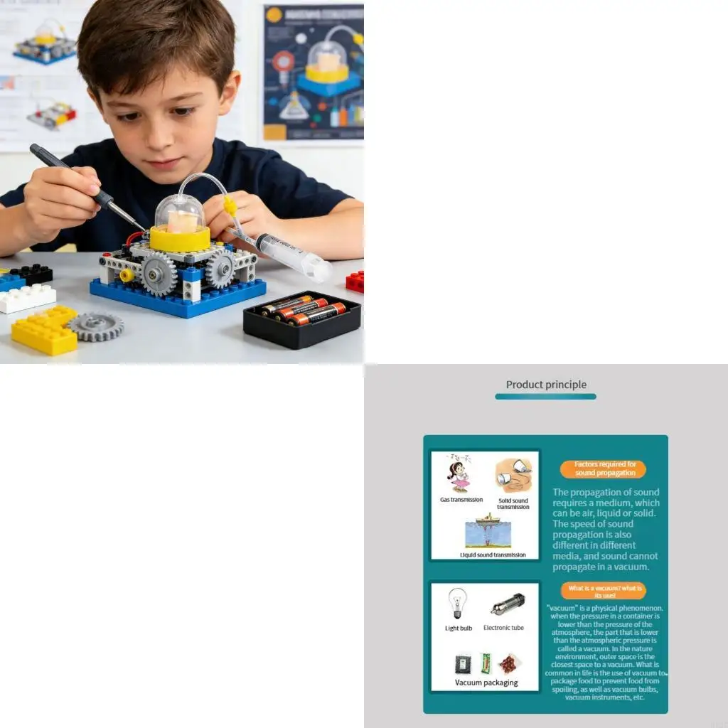 Science Exploration Set For Kids Physics Educational Toy DIY Hands On Activity Demonstrating Vacuum Sound Propagation K92C