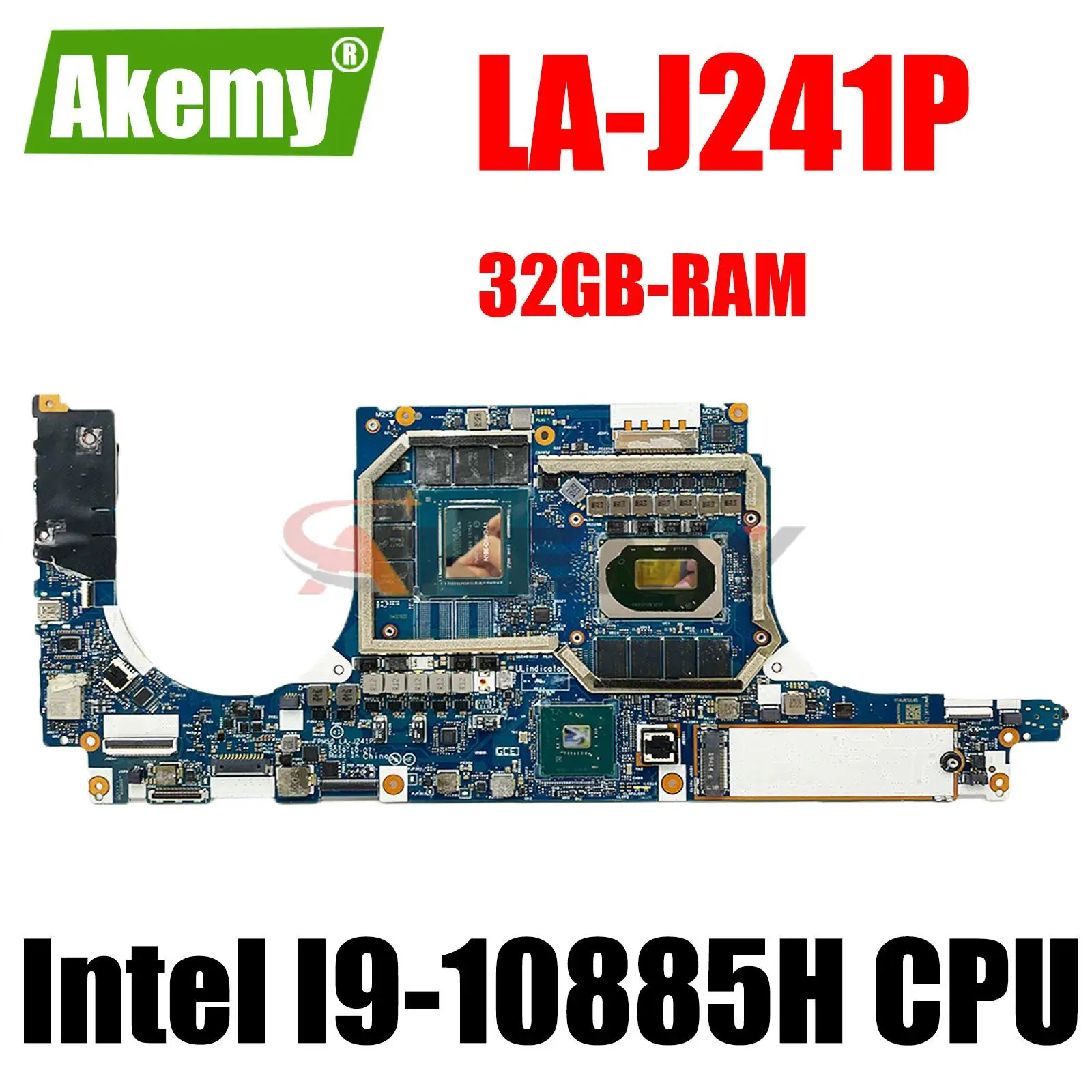 

For HP ZBook Fury 15 G7 Laptop Motherboard LA-J241P W / Intel I9-10885H CPU 32GB-RAM RTX3000 6GB GPU M12871-001 M12871-601 FPM50