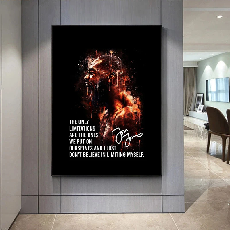 

Modern Inspirational Quotes Boxing Posters and Prints Watercolor Paintings Wall Art Canvas Pictures for Living Room Home Decor