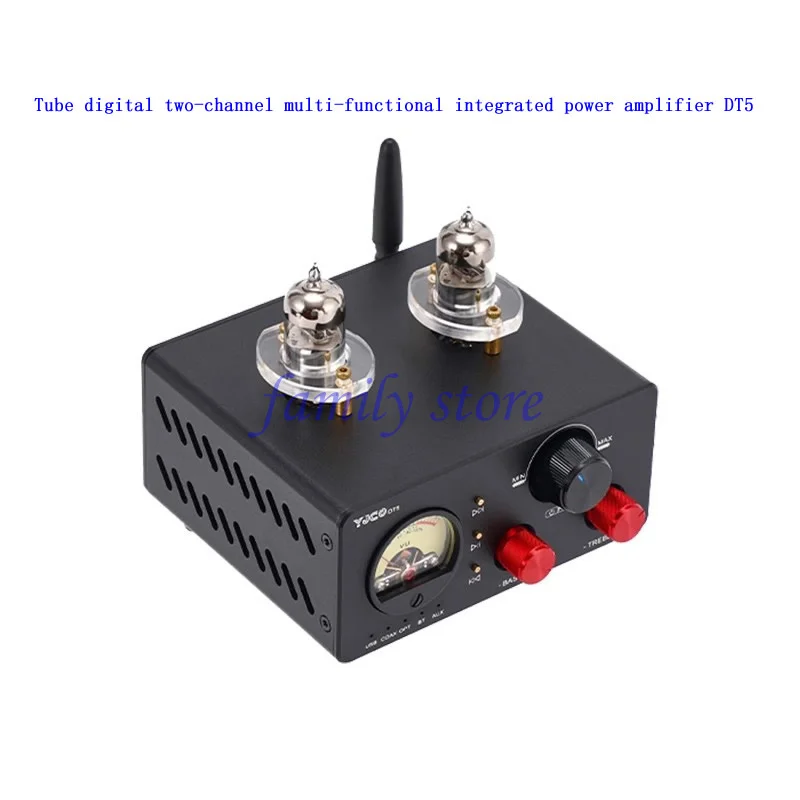 

TPA3250 op amp + 6J5 vacuum tube digital power amplifier DT5, supports input RCA, coaxial COAX, optical fiber OPT,Bluetooth BLUE