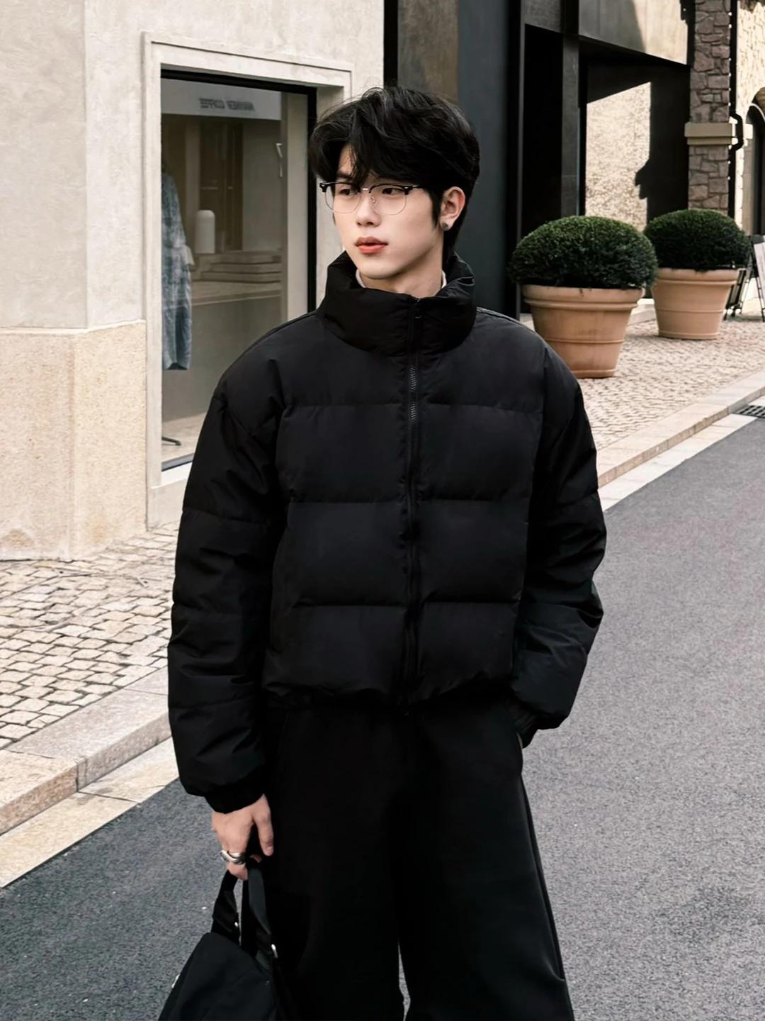 

Bla Lightweight Stand Collar Men's down Jaet Winter High-End Warmth Insulation Anti-Cold Cotton Outerwear Coat