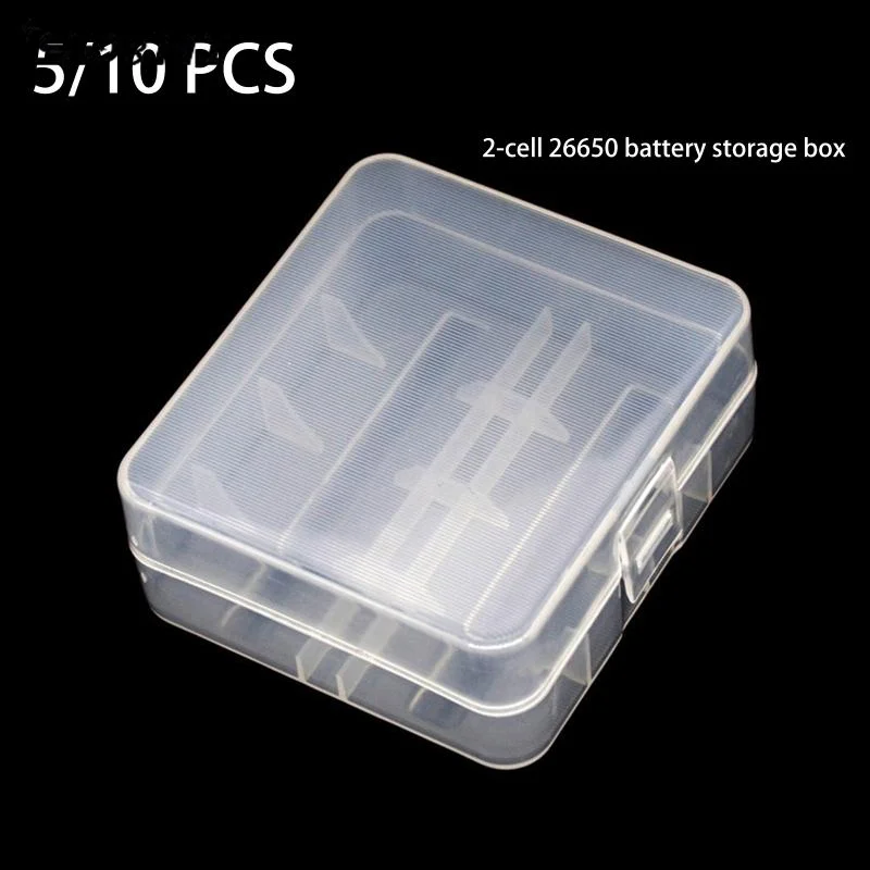 Plastic Storage Box Holder for 2X 26650 Battery Durable Protective Case Battery Organization  or at Home 5/10PCS