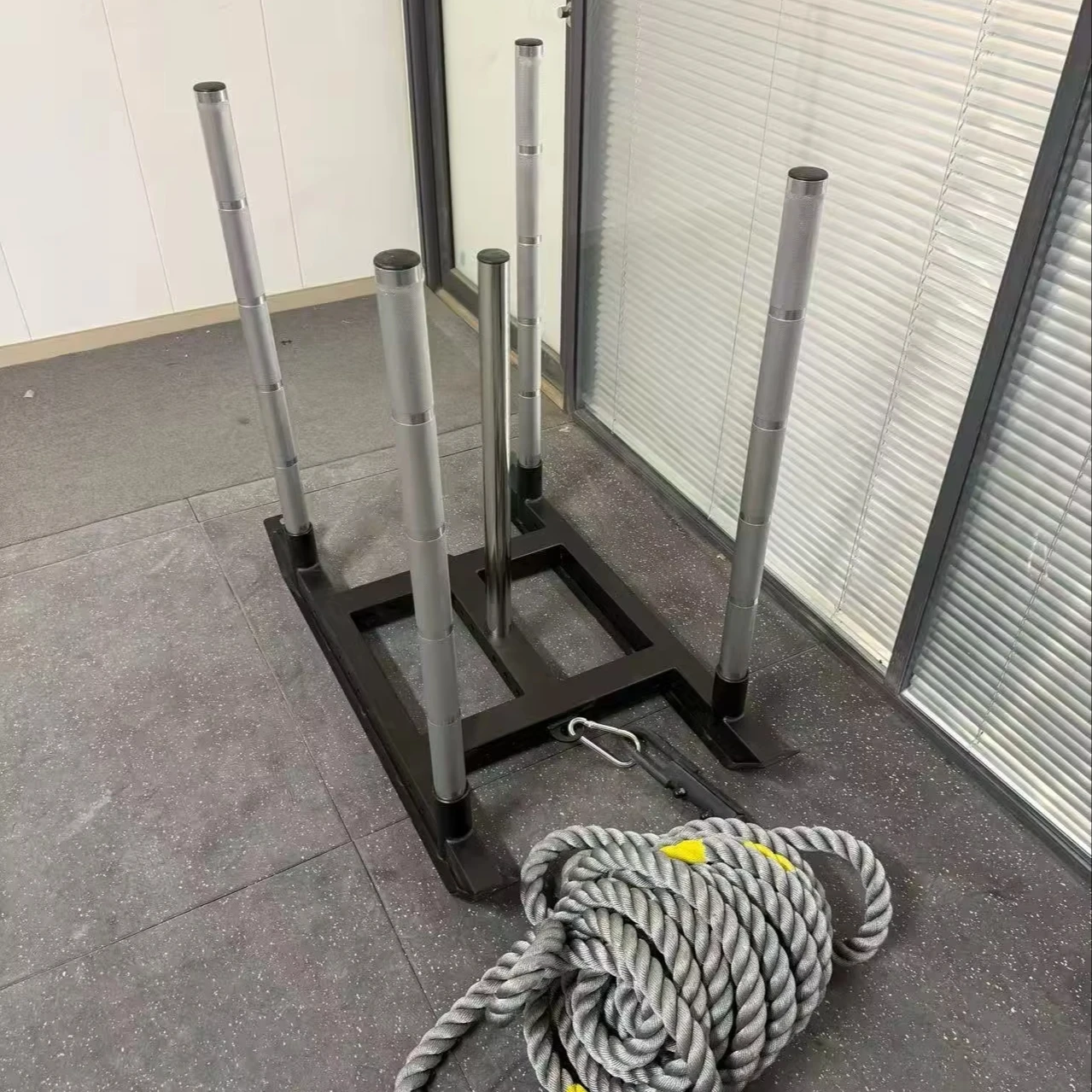 Umax Hot Sell Fitness Equipment Gym Weight Power Sled Strength Training Plate Sled Push Fitness Sled