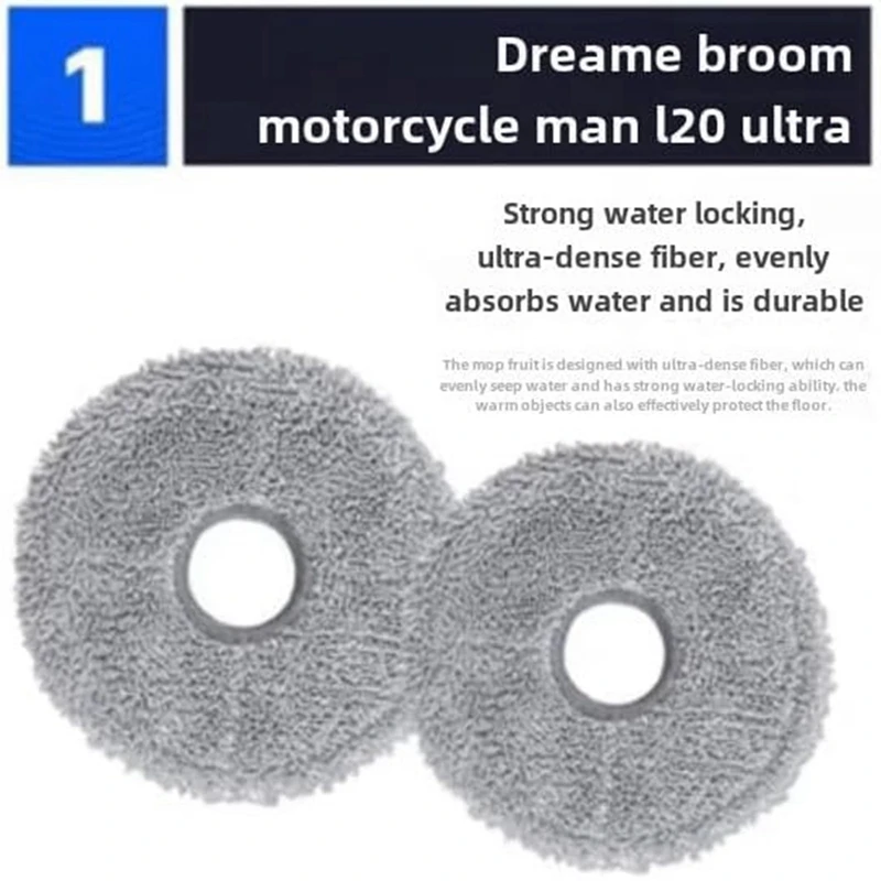 For Dreame L10s Ultra L20 Ultra L40 Ultra X30 Ultra Robot  Vacuum Cleaner Parts Main Side Brush Mop Filter Dust Bag