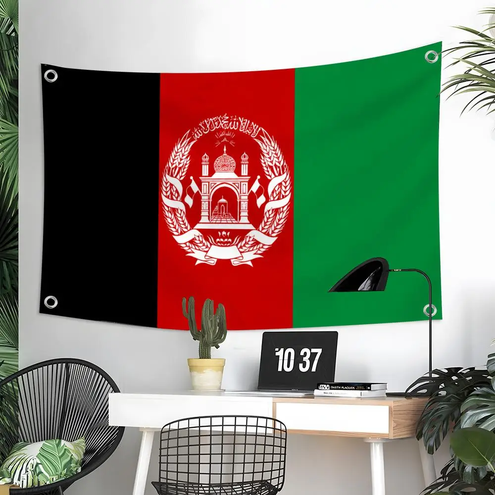 Afghanistan Flags Custom Wall Hanging Background Art Banner For Bedroom Home Living Room Outdoor Decor